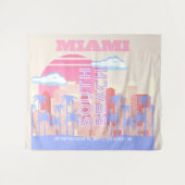 Miami Beach, Miami Travel Art, Preppy kamer, Paste Wandkleed (Voorkant (horizontaal))