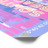 Miami Beach, Miami Travel Art, Preppy Poster (Hoek)