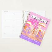 Miami Beach, Miami Travel Art, Preppy Room, roze Planner (Display)