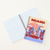 Miami Beach, Miami Travel Art, Retro Notitieboek (Binnen)