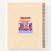 Miami Beach, Miami Travel Art, Retro Notitieboek (Achterkant)