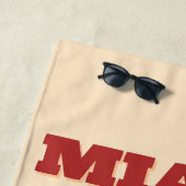 Miami Beach, Miami Travel Art, Retro Strandlaken (In situ)