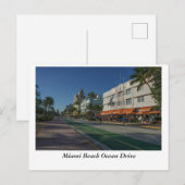 Miami Beach Ocean Drive Briefkaart (Voorkant / Achterkant)