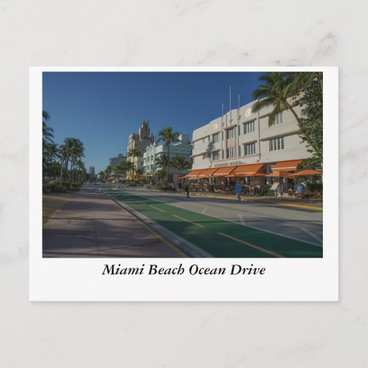 Miami Beach Ocean Drive Briefkaart (Voorkant)