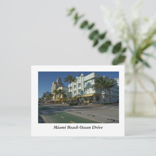 Miami Beach Ocean Drive Briefkaart (Staand voorkant)