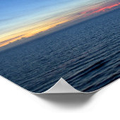 Miami Beach Ocean Sunrise Blue Ocean Landschap Poster (Hoek)