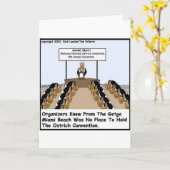 Miami Beach Ostrich Convention Funny Gifts & T - s Kaart (Gele Bloem)