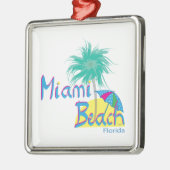 Miami Beach Palm en sun Metalen Ornament (Links)