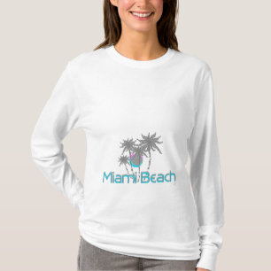 Miami Beach, Palms, Aqua, Cool T-shirt