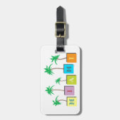 Miami Beach Palms Bagagelabel (Voorkant verticaal)