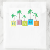 Miami Beach Palms Rechthoekige Sticker (Tas)