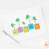Miami Beach Palms Rechthoekige Sticker (Envelop)