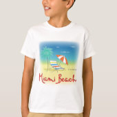 Miami Beach Palms T-shirt (Voorkant)
