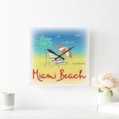 Miami Beach Palms Vierkante Klok (Huis)