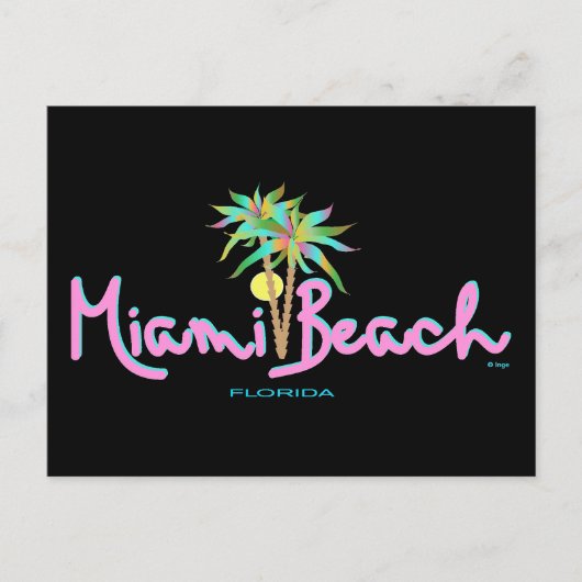 Miami Beach Pam's Briefkaart (Voorkant)