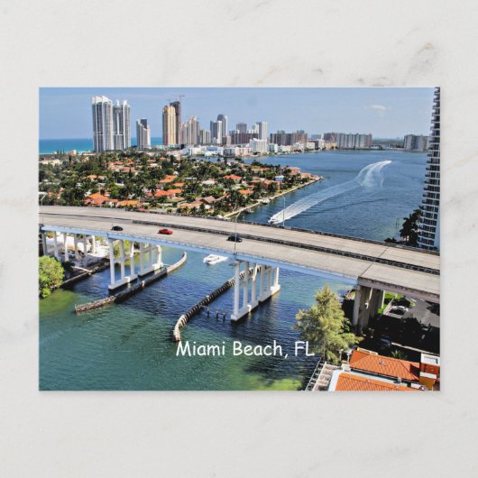 Miami Beach, panoramische foto van Florida Briefkaart (Voorkant)