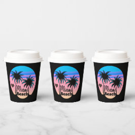 Miami Beach Papieren Bekers