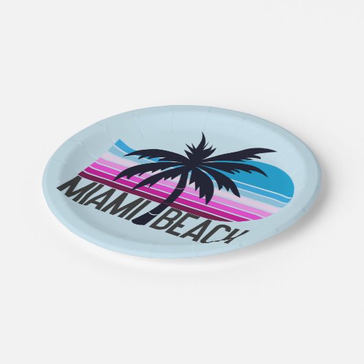 Miami Beach Papieren Bordje (Gekanteld)