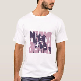 miami beach pink violet fun t-shirt