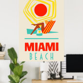 Miami Beach Poster (Thuiskantoor)