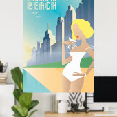 Miami Beach Poster (Thuiskantoor)