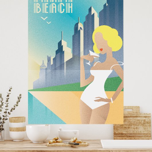 Miami Beach Poster (Keuken)