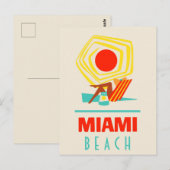 Miami Beach Poster Briefkaart (Voorkant / Achterkant)