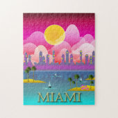 Miami Beach Poster Puzzle Legpuzzel (Verticaal)