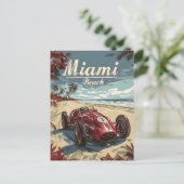 Miami Beach  raceauto Briefkaart (Staand voorkant)