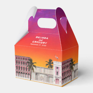 Miami Beach Regenboogrij Charleston Palm Bruiloft Bedankdoosjes