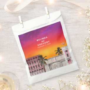 Miami Beach Regenboogrij Charleston Palm Bruiloft Bedankzakje