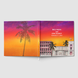 Miami Beach Regenboogrij Charleston Palm Bruiloft Gastenboek