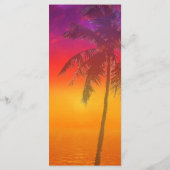 Miami Beach Regenboogrij Charleston Palm Bruiloft Menu (Achterkant)