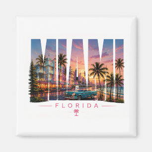 🌴 Miami Beach Reis Kustgezichten 🌴 Magneet