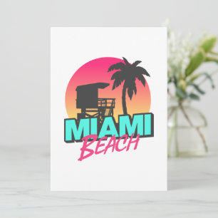 Miami Beach Reis Vintage Foto  Kaart