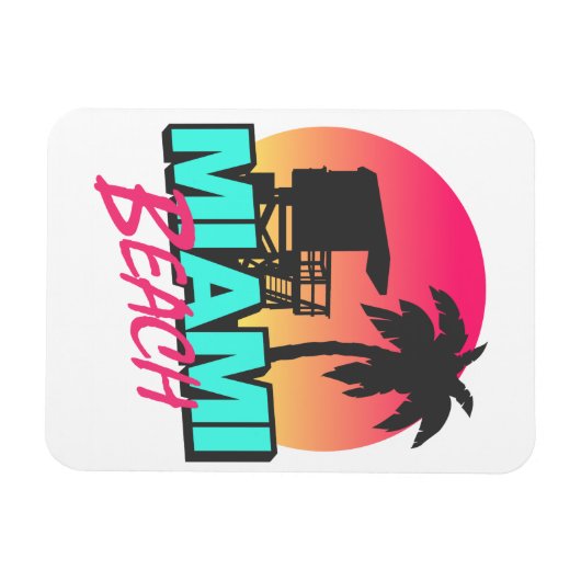 Miami Beach Reizen  Foto Magneet (Horizontaal)