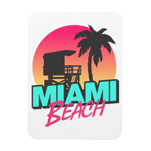 Miami Beach Reizen  Foto Magneet (Verticaal)