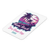 Miami Beach Retro Magneet (Linkerzijde)