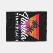 Miami Beach Retro Miami Driehoek 70s 80s T Fleece Deken (Voorkant (Horizontaal))
