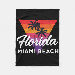 Miami Beach Retro Miami Driehoek 70s 80s T Fleece Deken