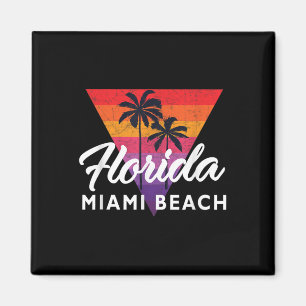 Miami Beach Retro Miami Driehoek 70s 80s T Magneet