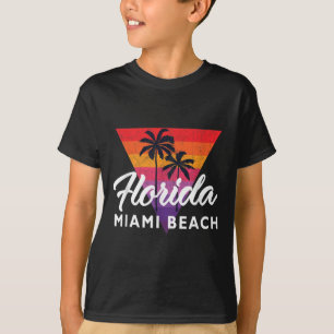 Miami Beach Retro Miami Driehoek 70s 80s T T-shirt