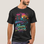 Miami Beach Retro Vibes T-shirt (Voorkant)