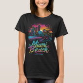 Miami Beach Retro Vibes T-shirt (Voorkant)
