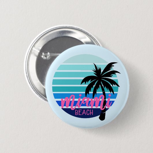 Miami Beach Ronde Button 5,7 Cm (Voorkant /achterkant)