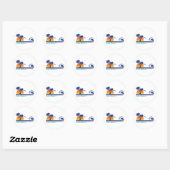 Miami Beach Ronde Sticker (Vel)