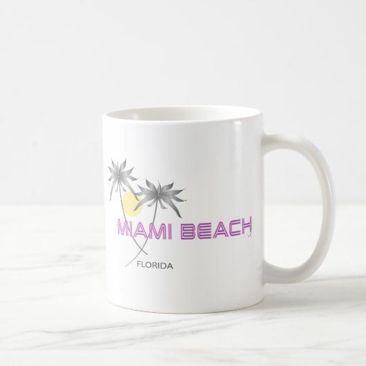 Miami Beach roze grijs Koffiemok (Rechts)