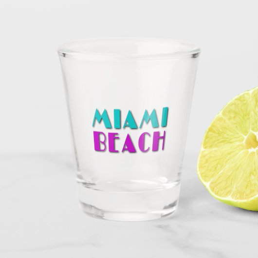 Miami Beach Shot Glas (Voorkant)