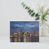 Miami Beach Skyline Florida Travel Briefkaart (Staand voorkant)
