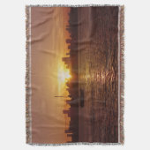 Miami Beach Skyline op Sunset Deken (Voorkant Verticaal)